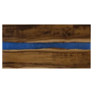 18"x 9" Acacia with Blue Pearl Resin Serving Board