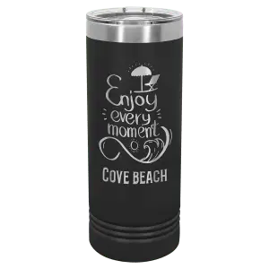 Polar Camel 22 oz. Black Skinny Tumbler with Slider Lid
