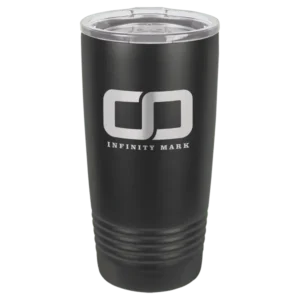 Polar Camel 20 oz. Black Vacuum Insulated Ringneck Tumbler with Clear Lid