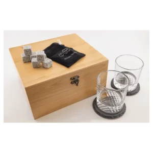 Red Alder Whiskey Set with Two 9 oz. Glasses